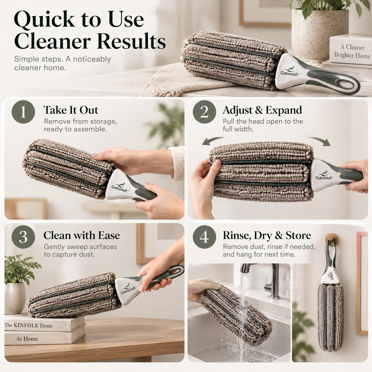 Galvoriaft™ Foldable Microfiber Duster – image 5