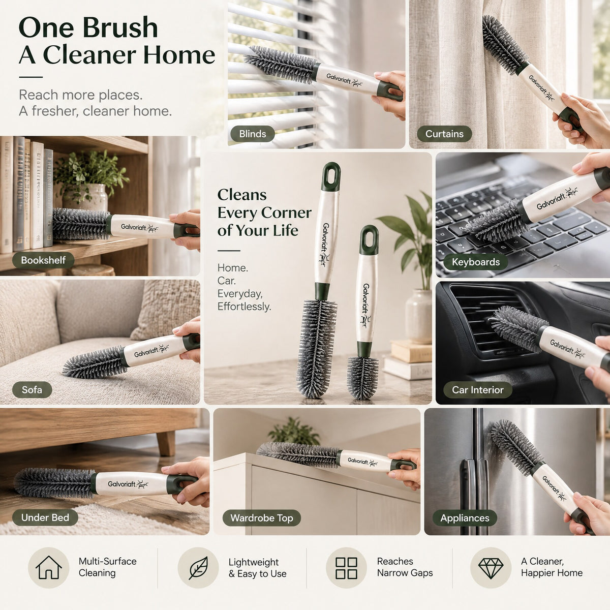 Galvoriaft™ Flexible Dusting Brush with Adjustable Head – image 5