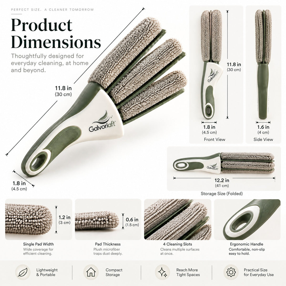 Galvoriaft™ Foldable Microfiber Duster – image 1