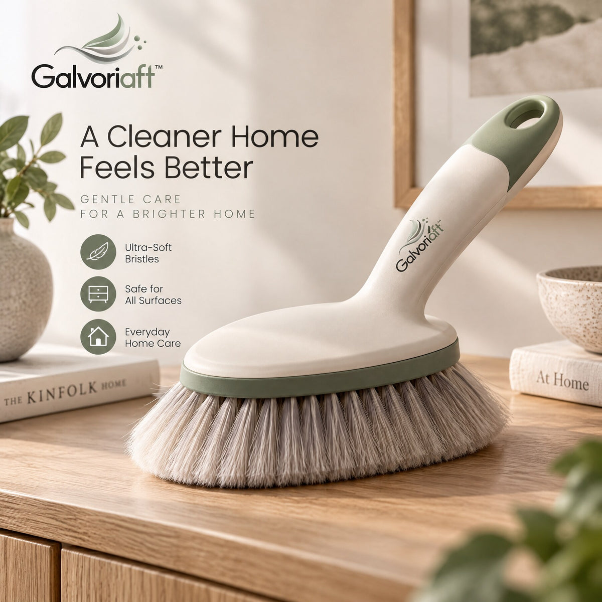 Galvoriaft™ Premium Dense Bristle Cleaning Brush – white background view