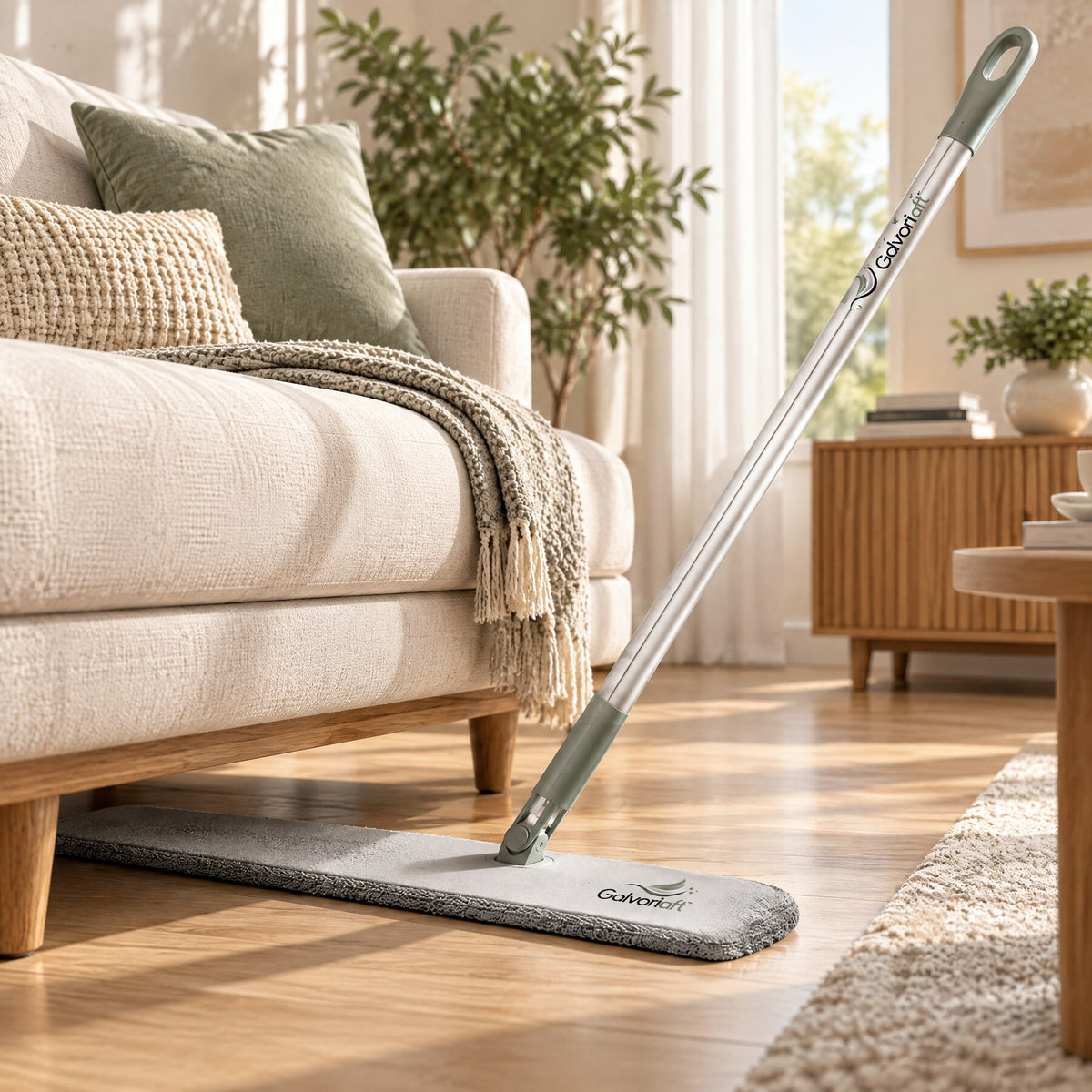 Galvoriaft™ Flat Microfiber Dust Mop with Extendable Handle – image 5