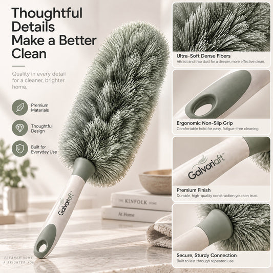Galvoriaft™ Ultra-Soft Microfiber Dusting Brush – image 1