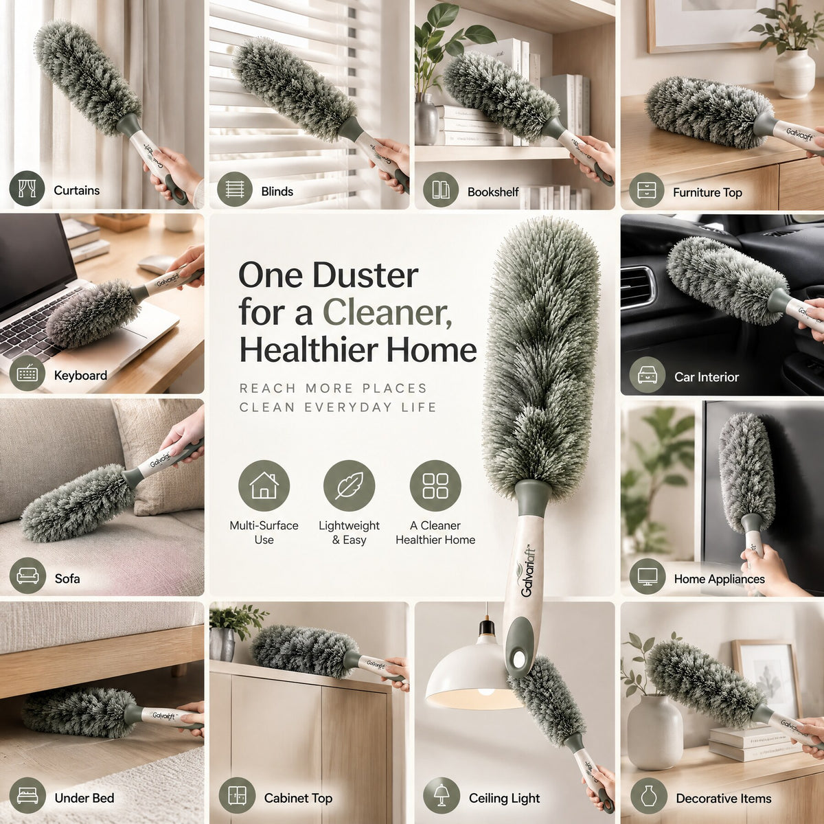 Galvoriaft™ Ultra-Soft Microfiber Dusting Brush – image 4