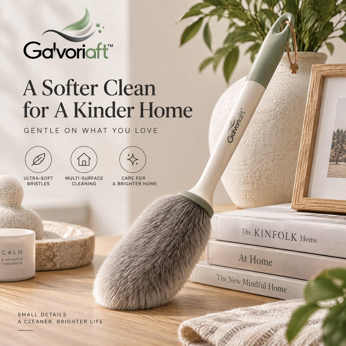 Galvoriaft™ Premium Cleaning Duster Brush – white background view