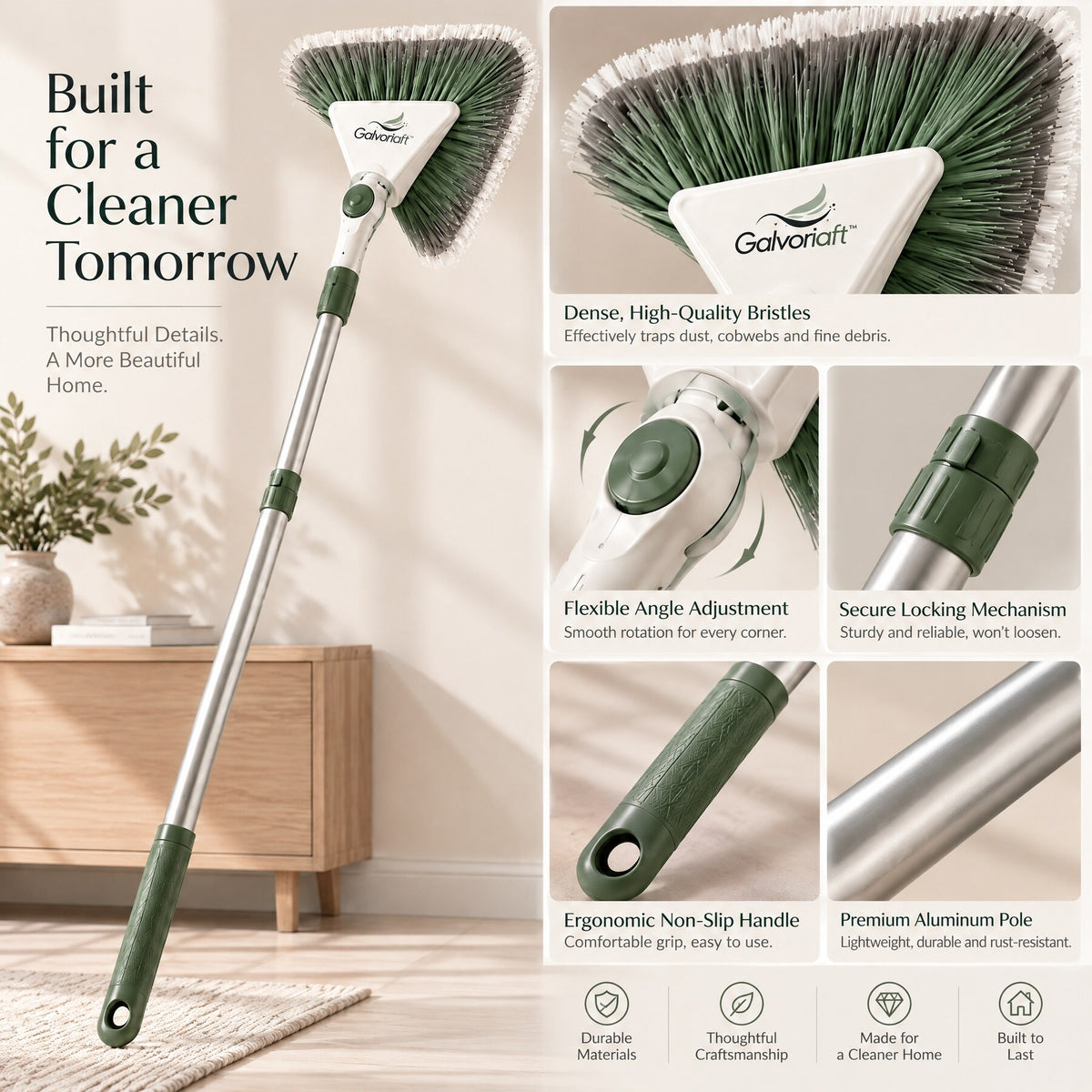 Galvoriaft™ Extendable Ceiling Dust Brush – image 4