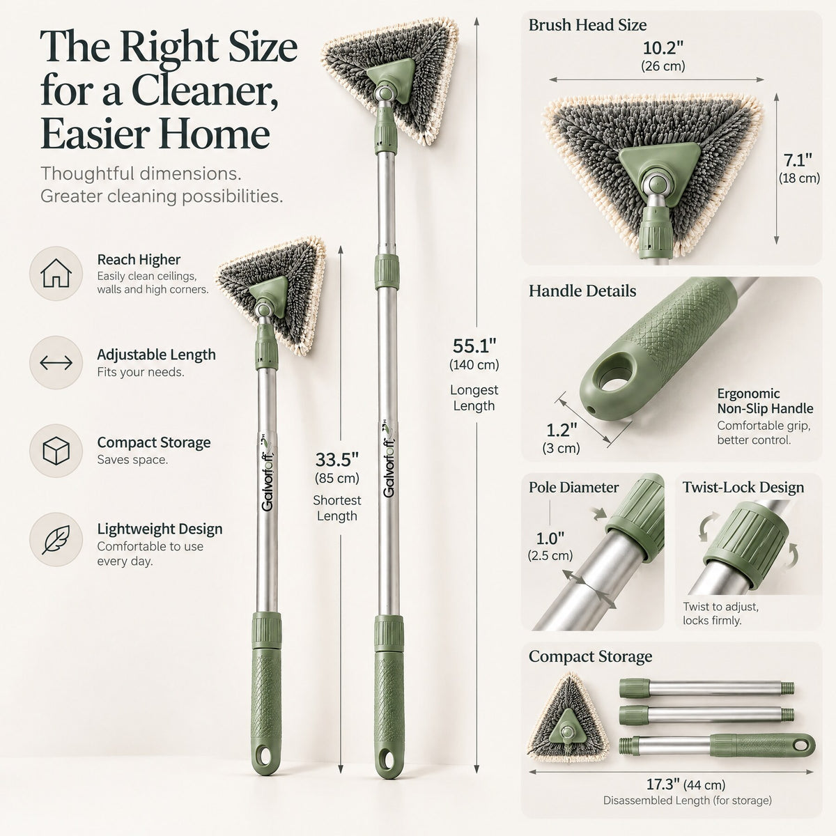 Galvoriaft™ Extendable Ceiling Dust Brush – image 5