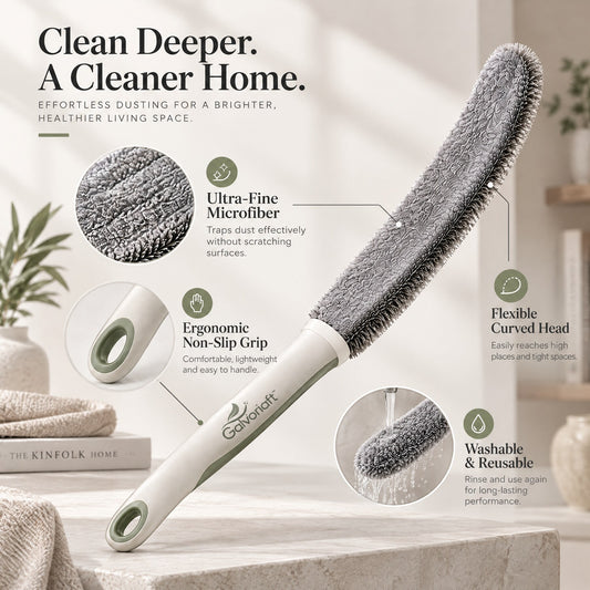 Galvoriaft™ Microfiber Long Handle Dusting Brush – image 1